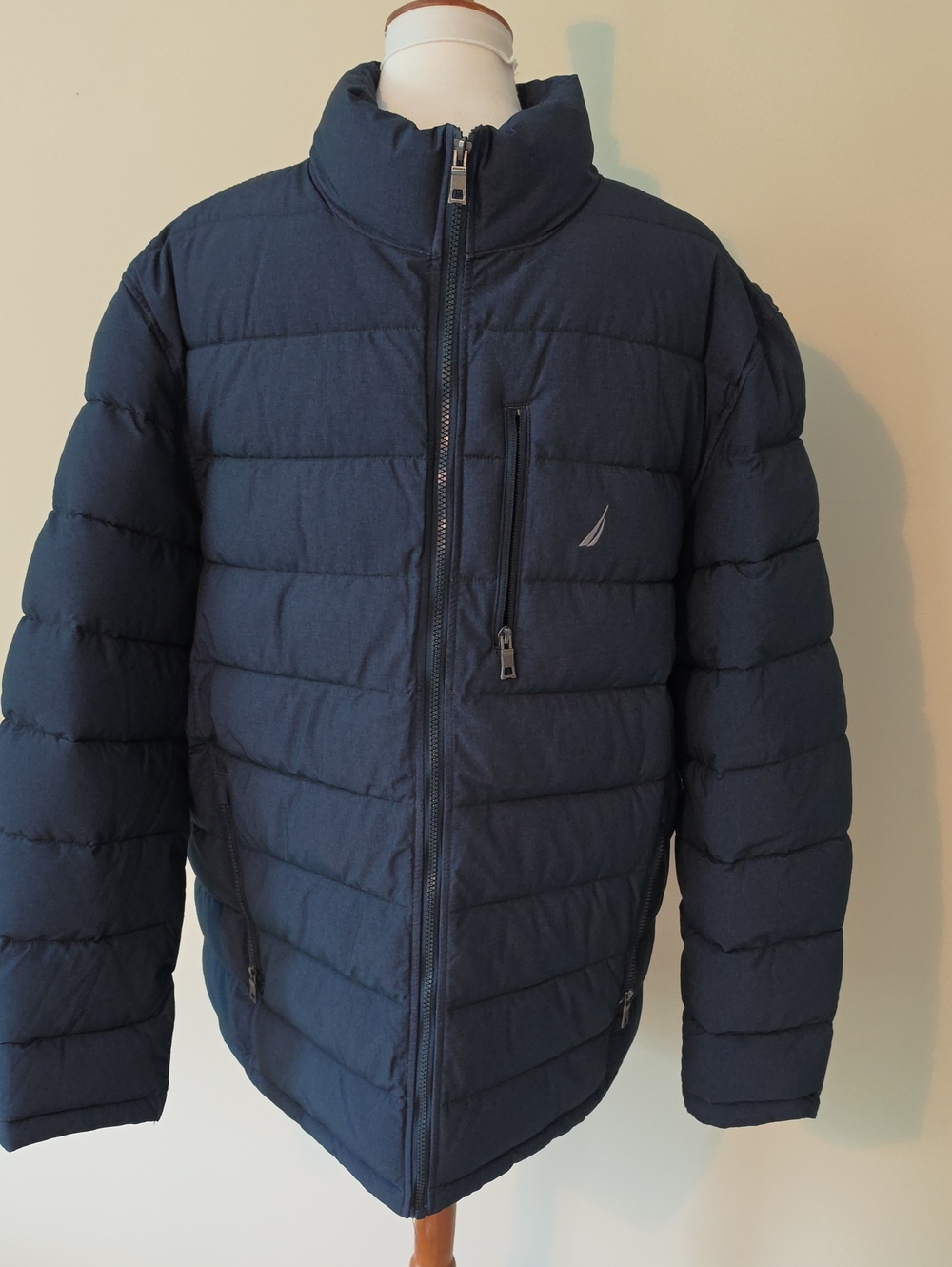 Nautica Dark Blue Mens Winter Puffer Jacket